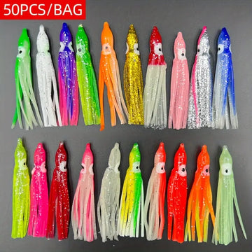 Soft Rubber, Realistic Octopus Baits for Trolling & Fishing