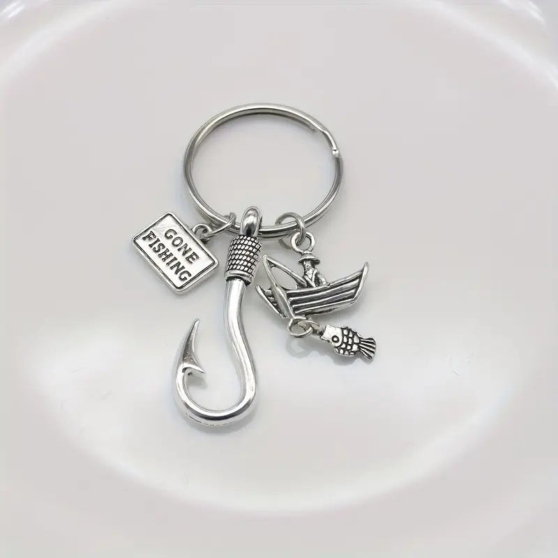 Key Rings Fisker Fishing Keyrings & Keychains with Fish Hook - Fishon LLC