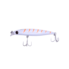 Azoro Doel Sinking Minnow Lures - 41G / 110MM / Orange Line on White