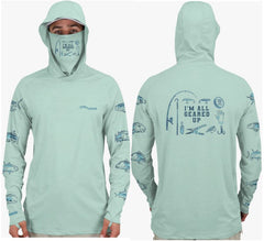 Fish2Spear Performance Hoodies with Mask - Am All Geared Up - M / Green