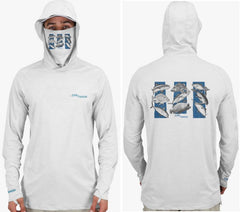 Fish2Spear Performance Hoodies with Mask - All In One - M / White