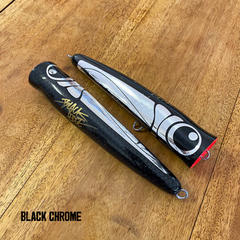Black ledge Flare Popper 95g - 95G / Black Chrome