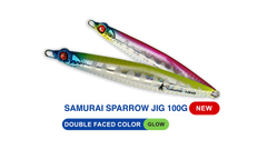 SAMURAI SPARROW JIGS 100G - Double Faced Blue Head Pink Lemon Glow #3 / 100 G