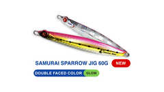 SAMURAI SPARROW JIGS 60G - Double Faced Pink Yellow Glow Zebra #10 / 60 G