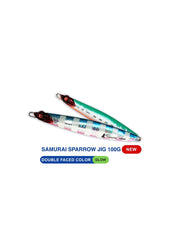SAMURAI SPARROW JIGS 100G - Double Faced Red Head Blue Green Glow #4 / 100 G