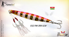 SAMURAI SPARROW JIGS 150G - Gold Pink Zebra Glow / 150 G