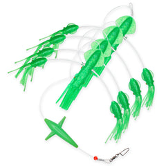 Squid Splashing Daisy Chain Teaser Lures - Green
