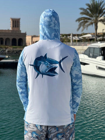 Fish2Spear Performance Hoodies with Mask - Camo Kingfish