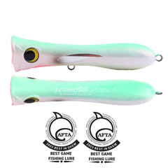 Ocean Legacy Keeling Popper - 140mm 53g / #3 White Lumo Bait