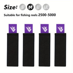 Letoyo 4pcs Spinning Reel Ball Bearing Protection Cover - Purple / M