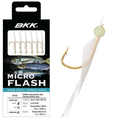 BKK MicroFlash Flash Sabiki - 11 / White Natural Fish Skin