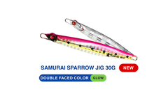 SAMURAI SPARROW JIGS 40G - Pink Sardine & Zebra Glow SP402 / 40 G