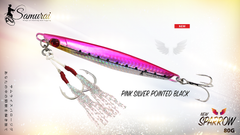 SAMURAI SPARROW JIGS 80G - Pink Silver Pointed Black / 80 G