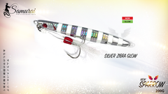 SAMURAI SPARROW JIGS 200G - Silver Zebra Glow / 200 G