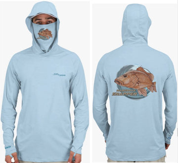 Fish2Spear Performance Hoodies with Mask - Mangrove Snapper