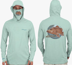 Fish2Spear Performance Hoodies with Mask - Mangrove Snapper - M / Green