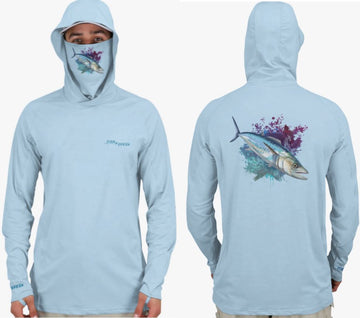 Fish2Spear Performance Hoodies with Mask - Spanish Mackerel