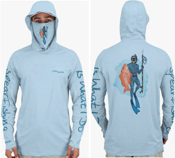 Fish2Spear Performance Hoodies with Mask - Speared Snapper