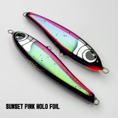 Black ledge Floating Peanut (FP) 100g - 100G / Sunset Pink Holo Foil