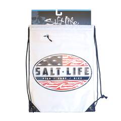 Shark Bite Cinch Back Pack | Salt Life - White