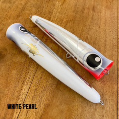 Black ledge Flare Popper 130g - 130G / White Pearl