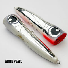 Black ledge VLF Popper 160g - 160G / White Pearl