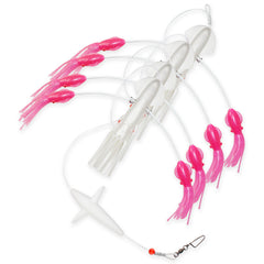 Squid Splashing Daisy Chain Teaser Lures - White-Pink