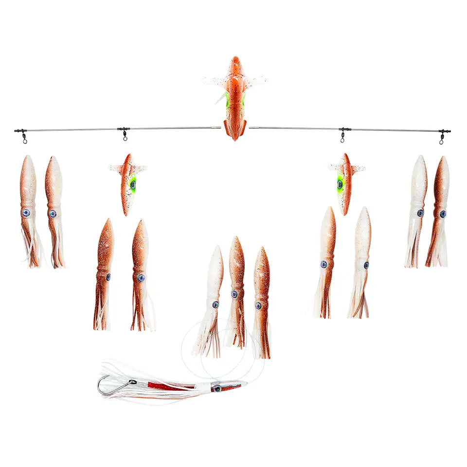 Chatters Lures 36″ Wingman Side Tracker with 9″ Shell Squid - Fishon