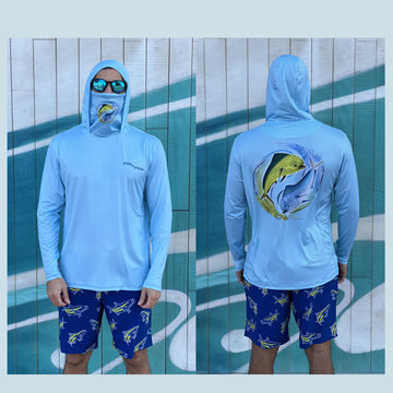Fish2Spear Performance Hoodies with Mask - Mahi Mahi