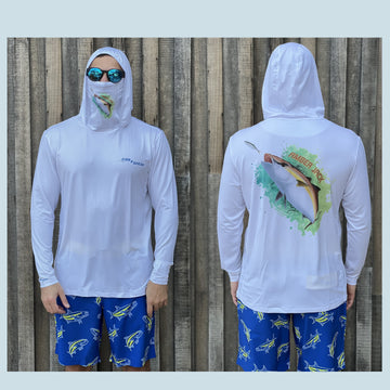 Fish2Spear Performance Hoodies with Mask - Amber Jack
