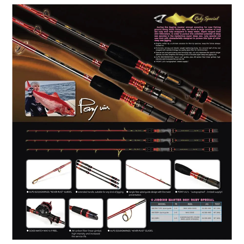 Ruby Precision Rod Jigging Master Ruby Special rod - Fishon LLC