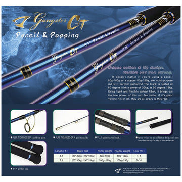 Jigging Master Gangster GT Pencil & Popping / Designed for GT and Yellow Fin