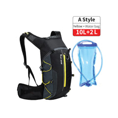 Fishon Back Bag For Outdoor Activities with water Bag 10L+2L - Yellow