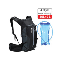 Fishon Back Bag For Outdoor Activities with water Bag 10L+2L - Grey