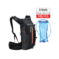 Fishon Back Bag For Outdoor Activities with water Bag 10L+2L - Orange